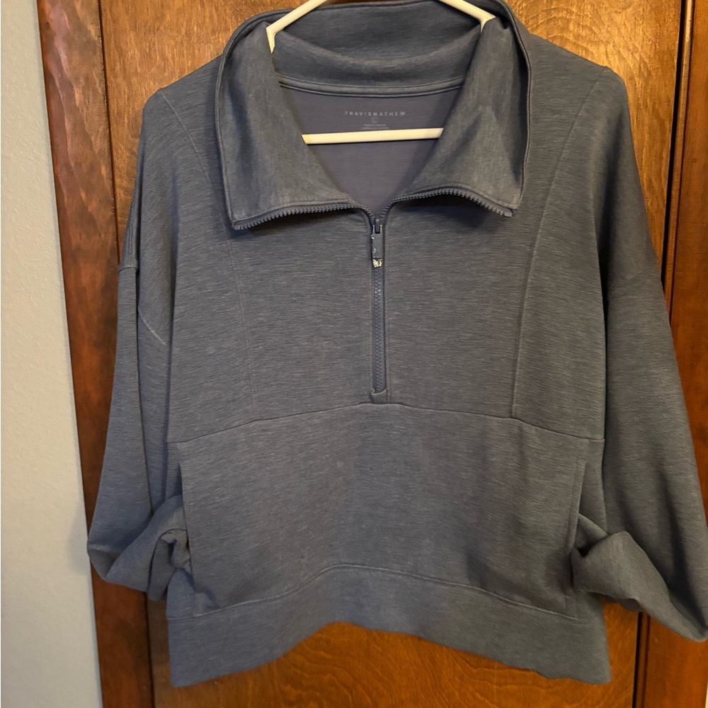 Travis Mathew Women's Blue Cowl Neck Sweater